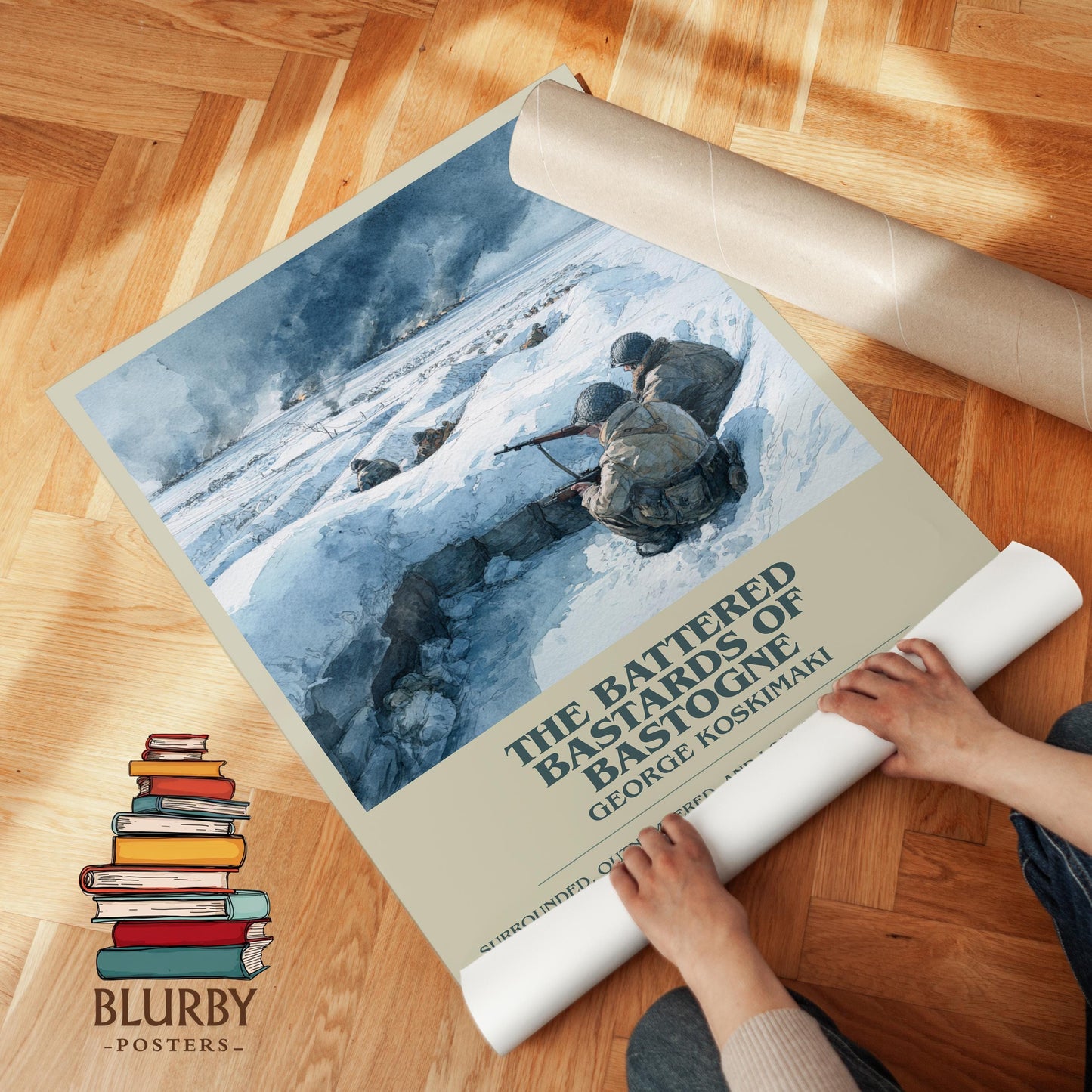 The Battered Bastards Of Bastogne book poster packaging – museum-quality print rolled in protective tube