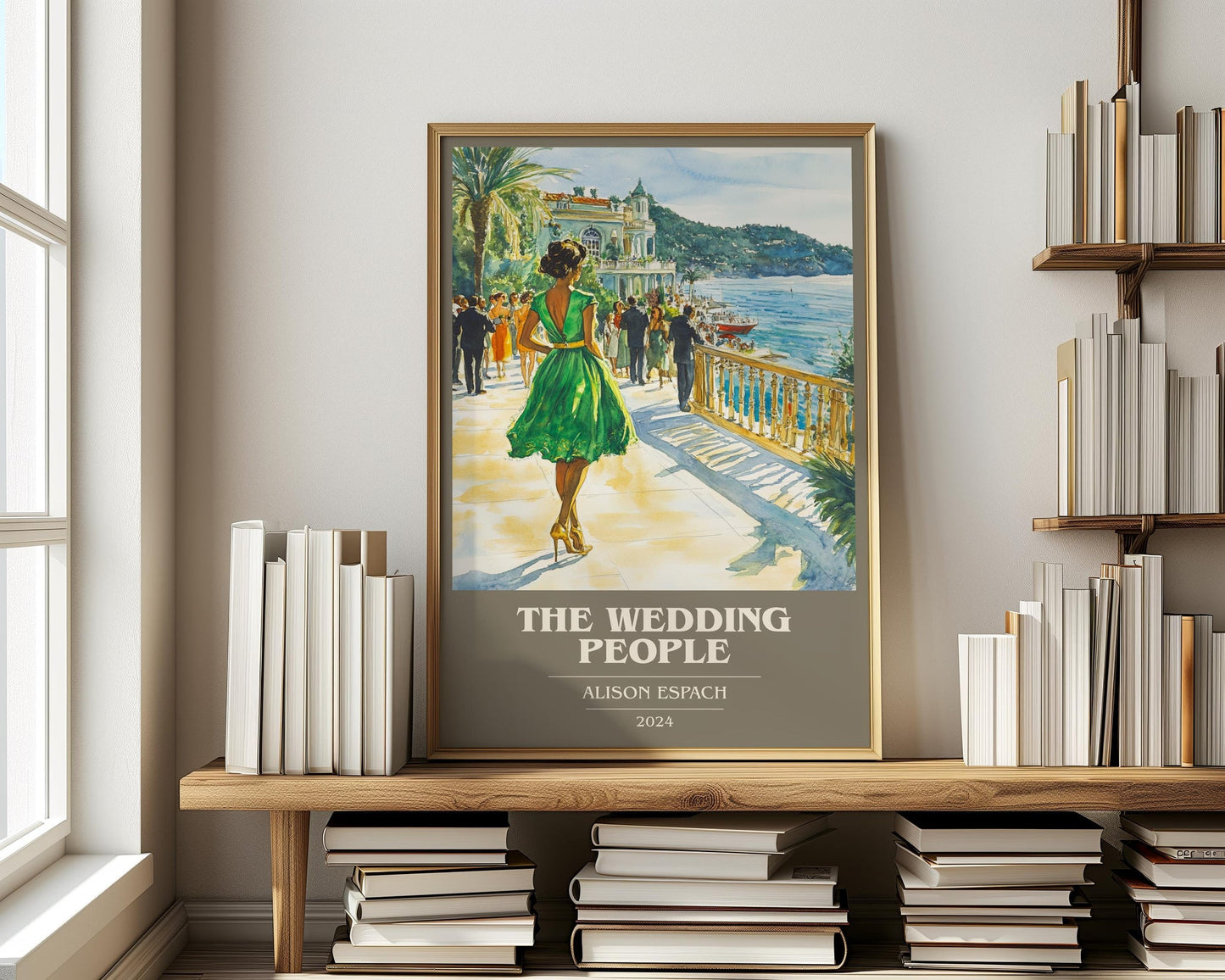 The Wedding People book cover print on bookshelf – Alison Espach fan gift
