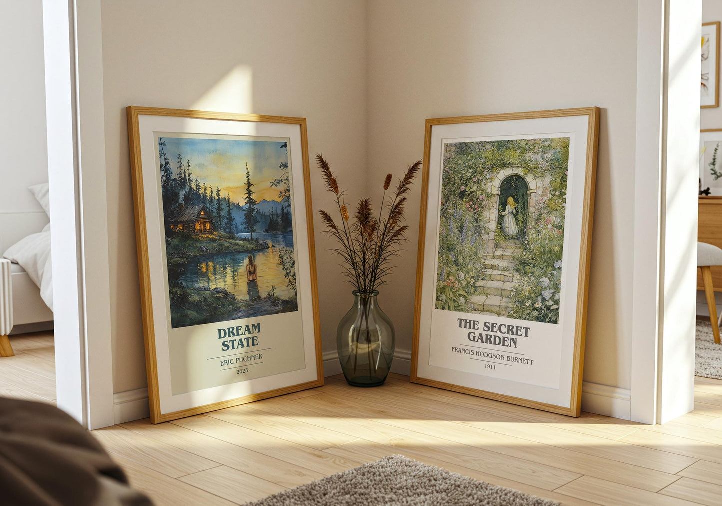 Dream State book cover poster paired in gallery wall – literary art prints