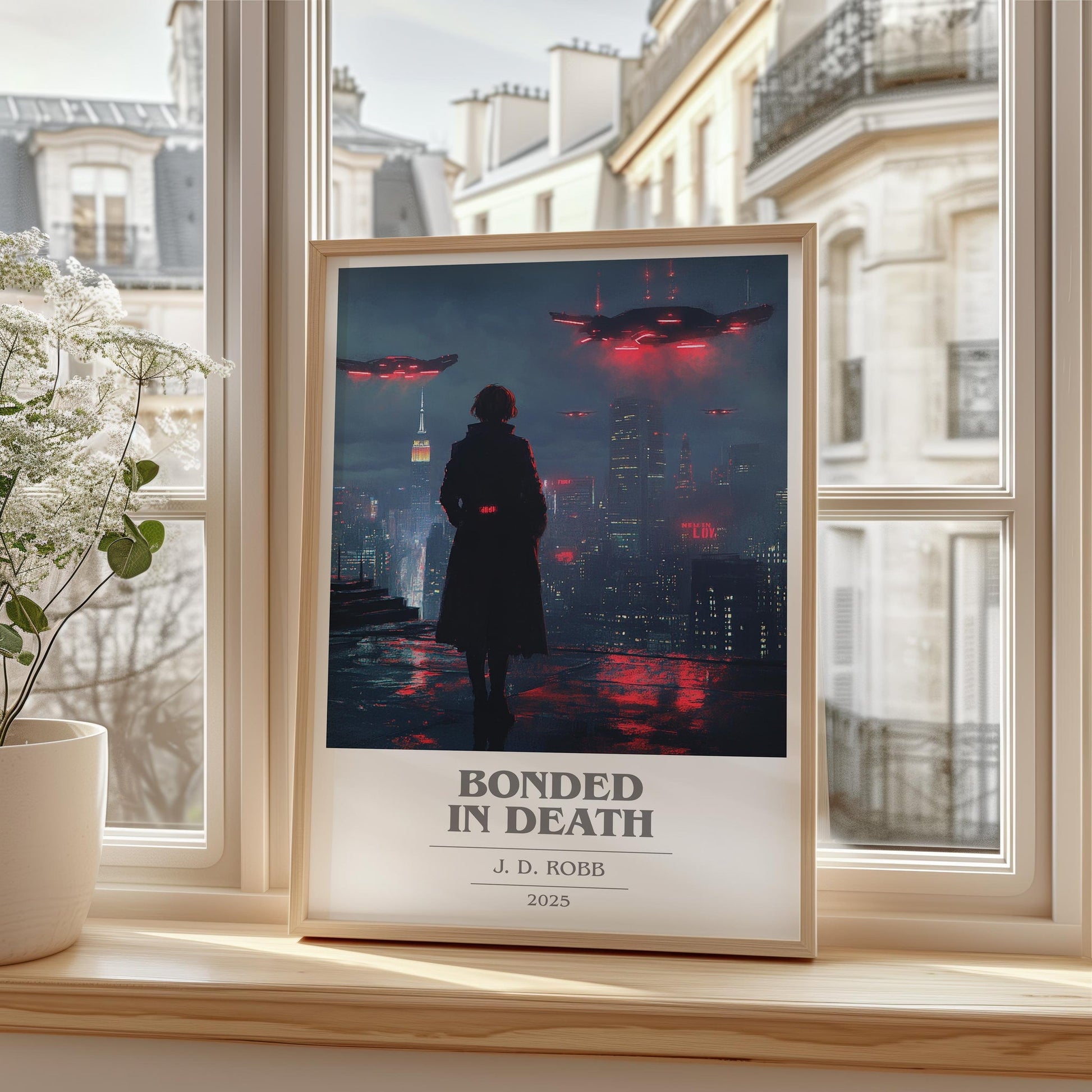 Bonded in Death book cover book poster framed on wall – mystery wall art