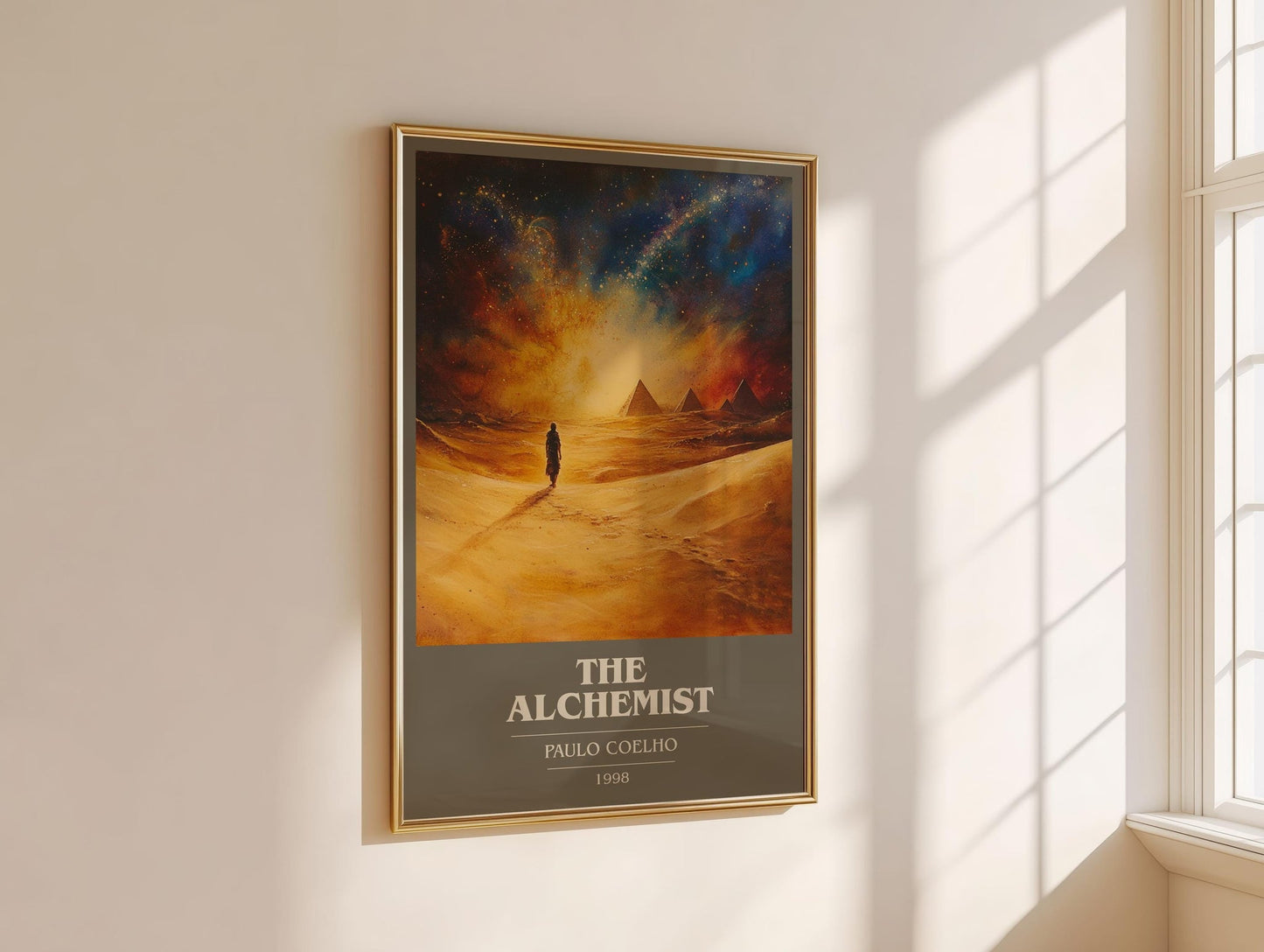The Alchemist book cover book poster framed on wall – adventure wall art