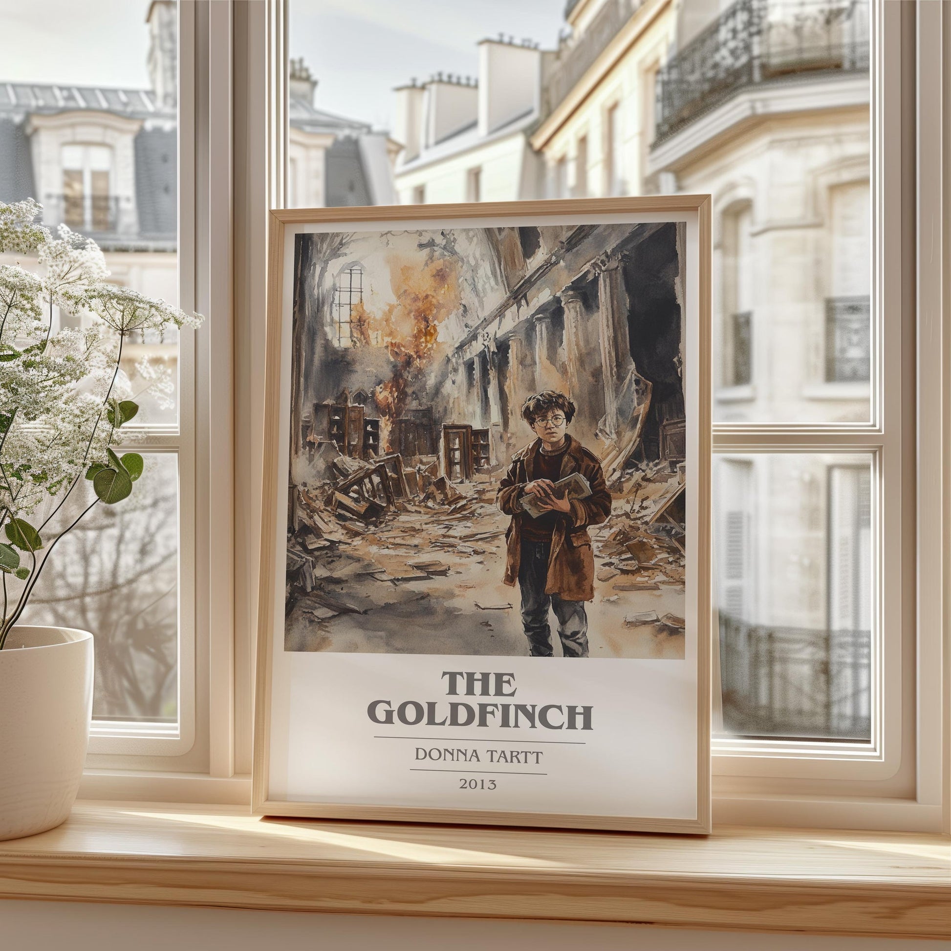 The Goldfinch book cover poster colour and style options – Donna Tartt book art
