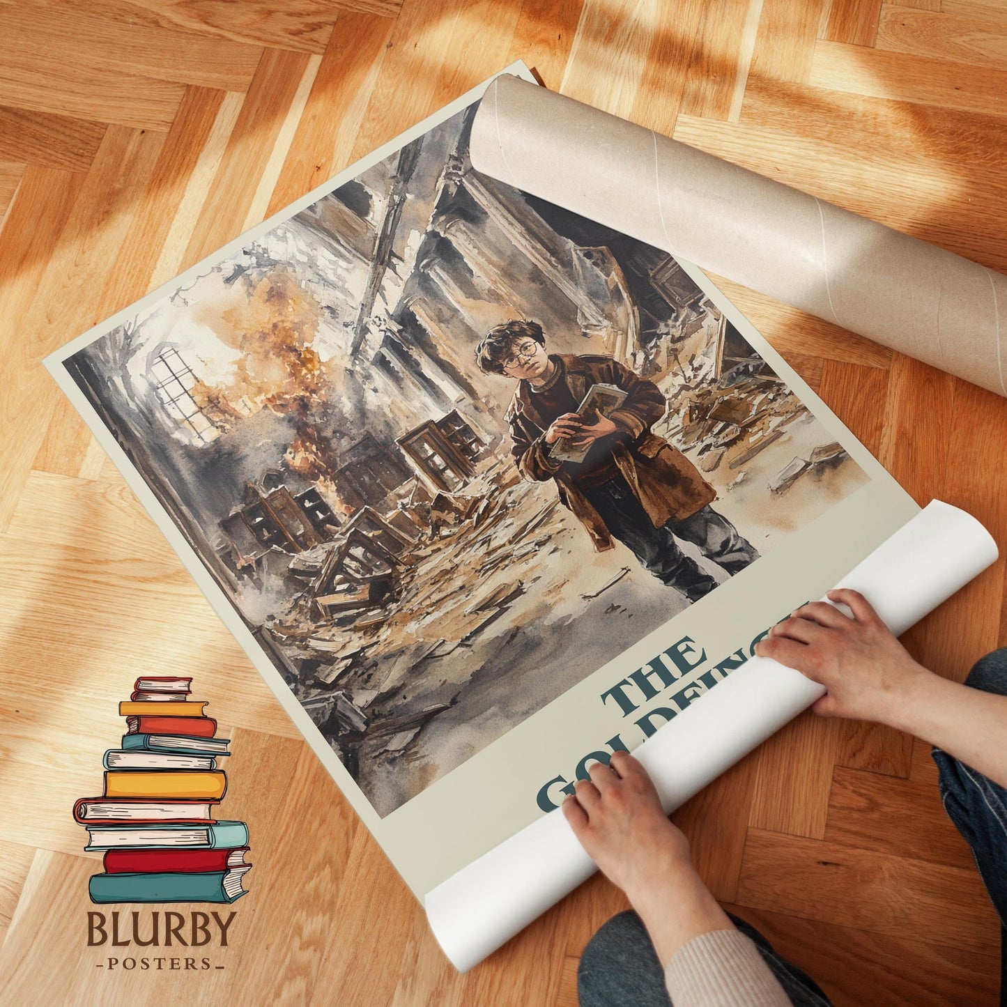 The Goldfinch book cover poster paired in gallery wall – literary art prints