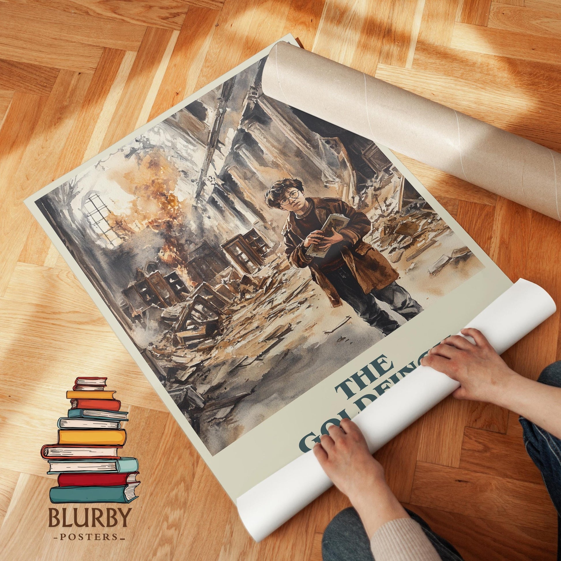 The Goldfinch book cover poster paired in gallery wall – literary art prints