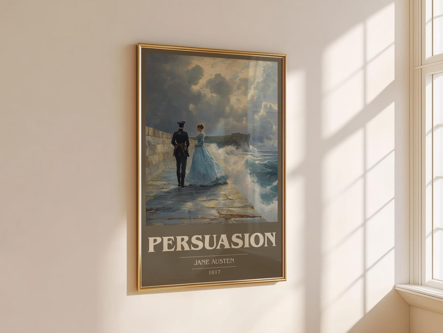 Persuasion book cover book poster framed on wall – classic literature wall art