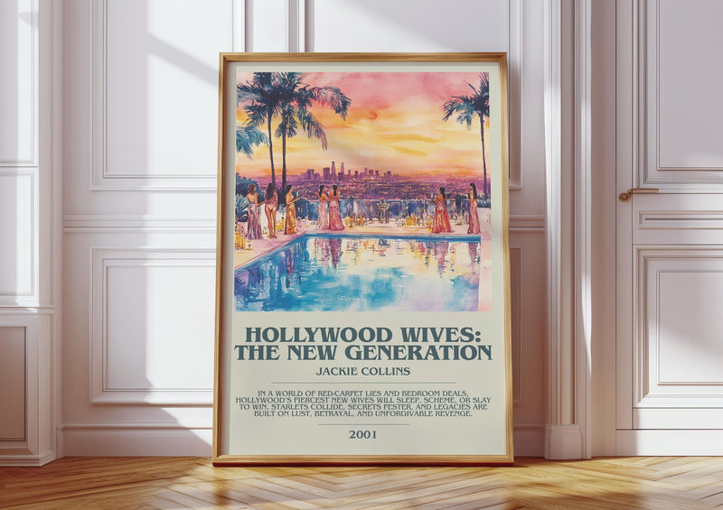 Hollywood Wives: The New Generation bookish print in frame leaning in hallway – romance wall art