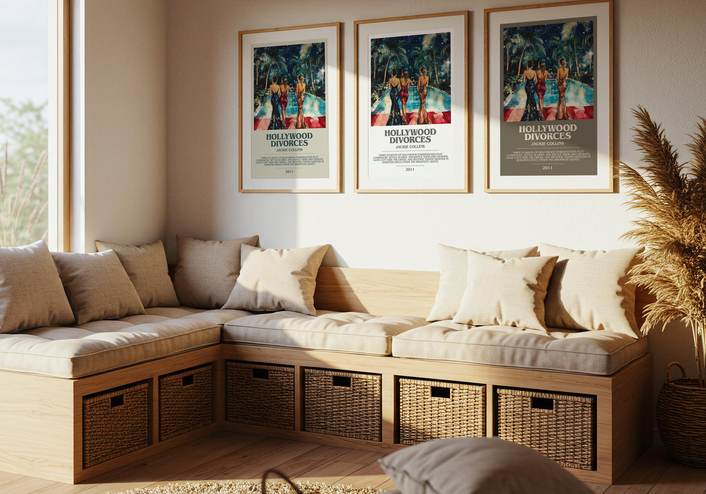 Hollywood Divorces by Jackie Collins | Descriptive Modern Book Art | Poster