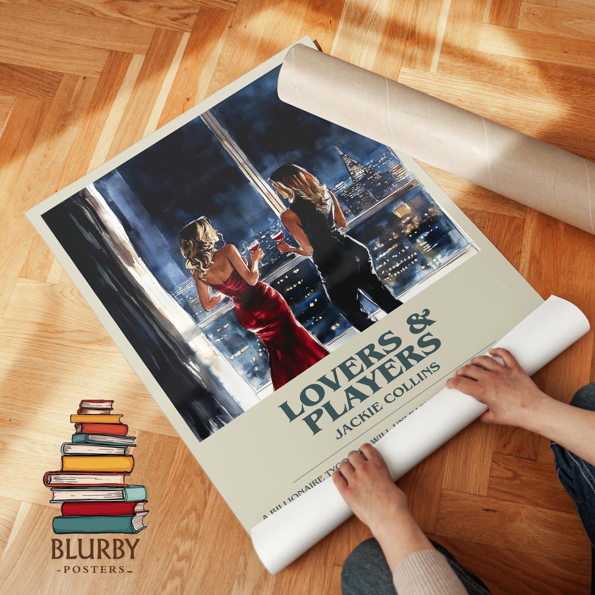 Lovers and Players by Jackie Collins | Descriptive Modern Book Art | Poster