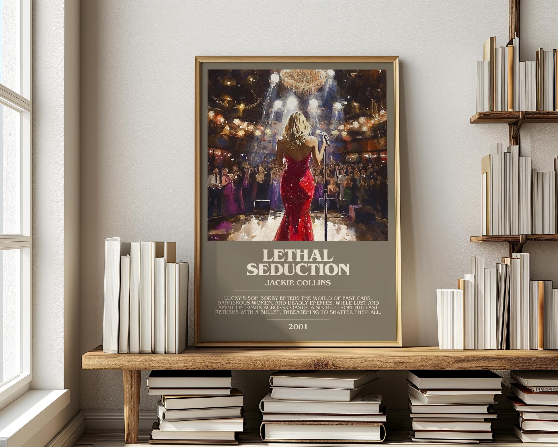 Lethal Seduction by Jackie Collins | Descriptive Modern Book Art | Poster