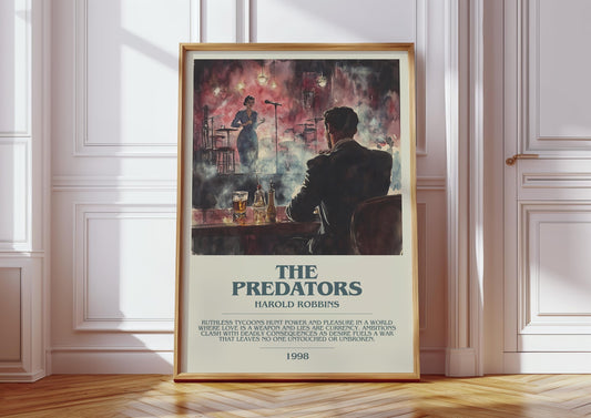 The Predators by Harold Robbins | Descriptive Modern Book Art | Poster