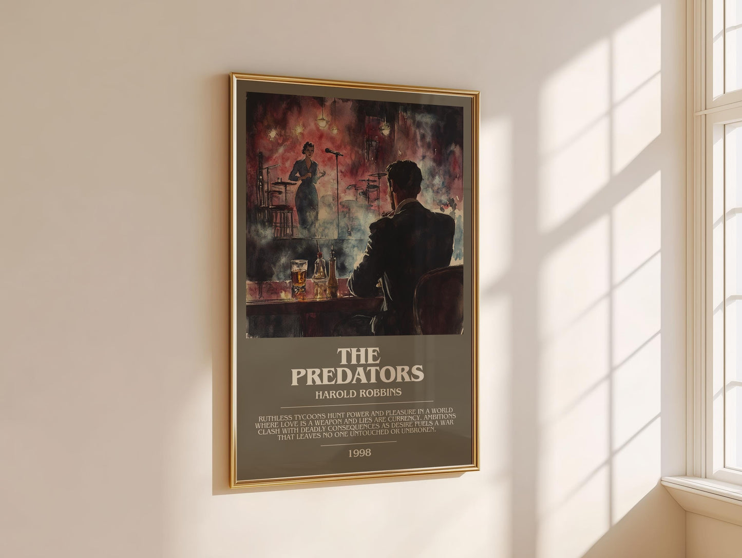 The Predators by Harold Robbins | Descriptive Modern Book Art | Poster