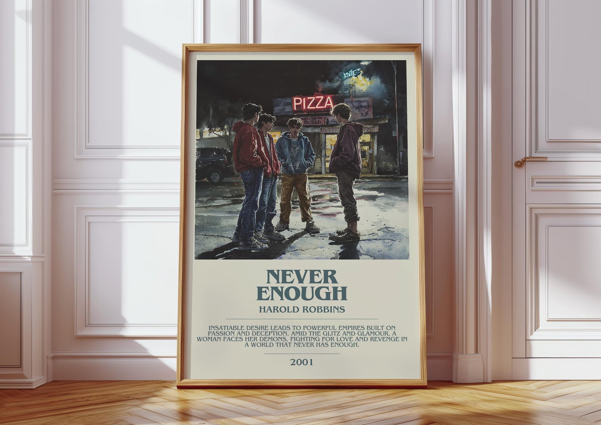 Never Enough by Harold Robbins | Descriptive Modern Book Art | Poster