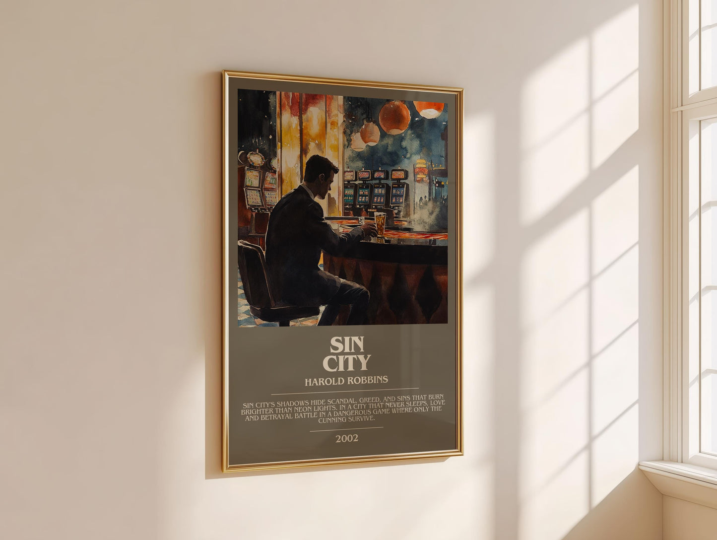 Sin City by Harold Robbins | Descriptive Modern Book Art | Poster