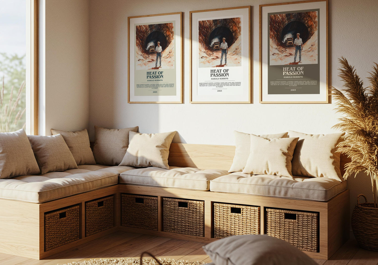 Heat Of Passion by Harold Robbins | Descriptive Modern Book Art | Poster