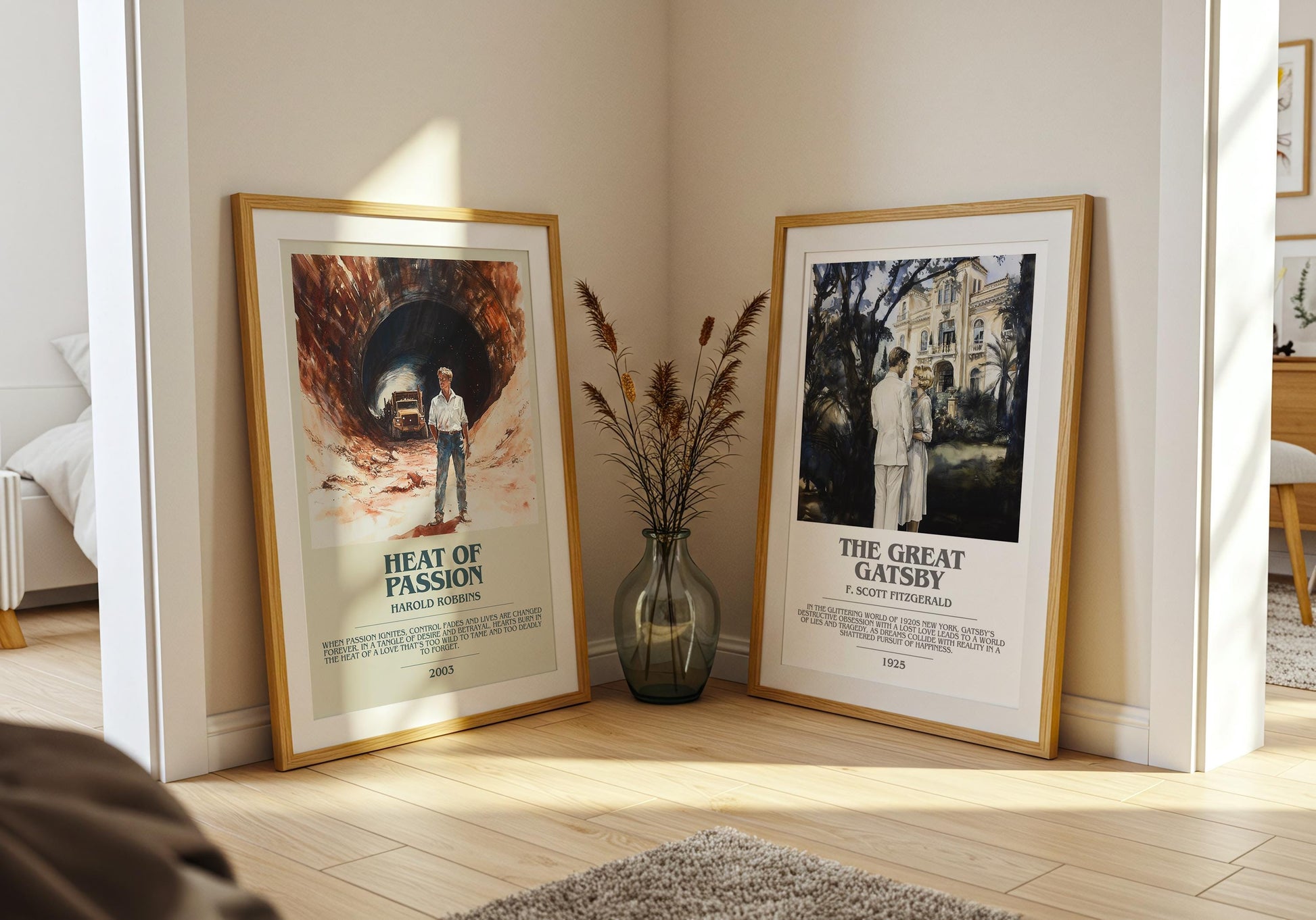 Heat Of Passion by Harold Robbins | Descriptive Modern Book Art | Poster