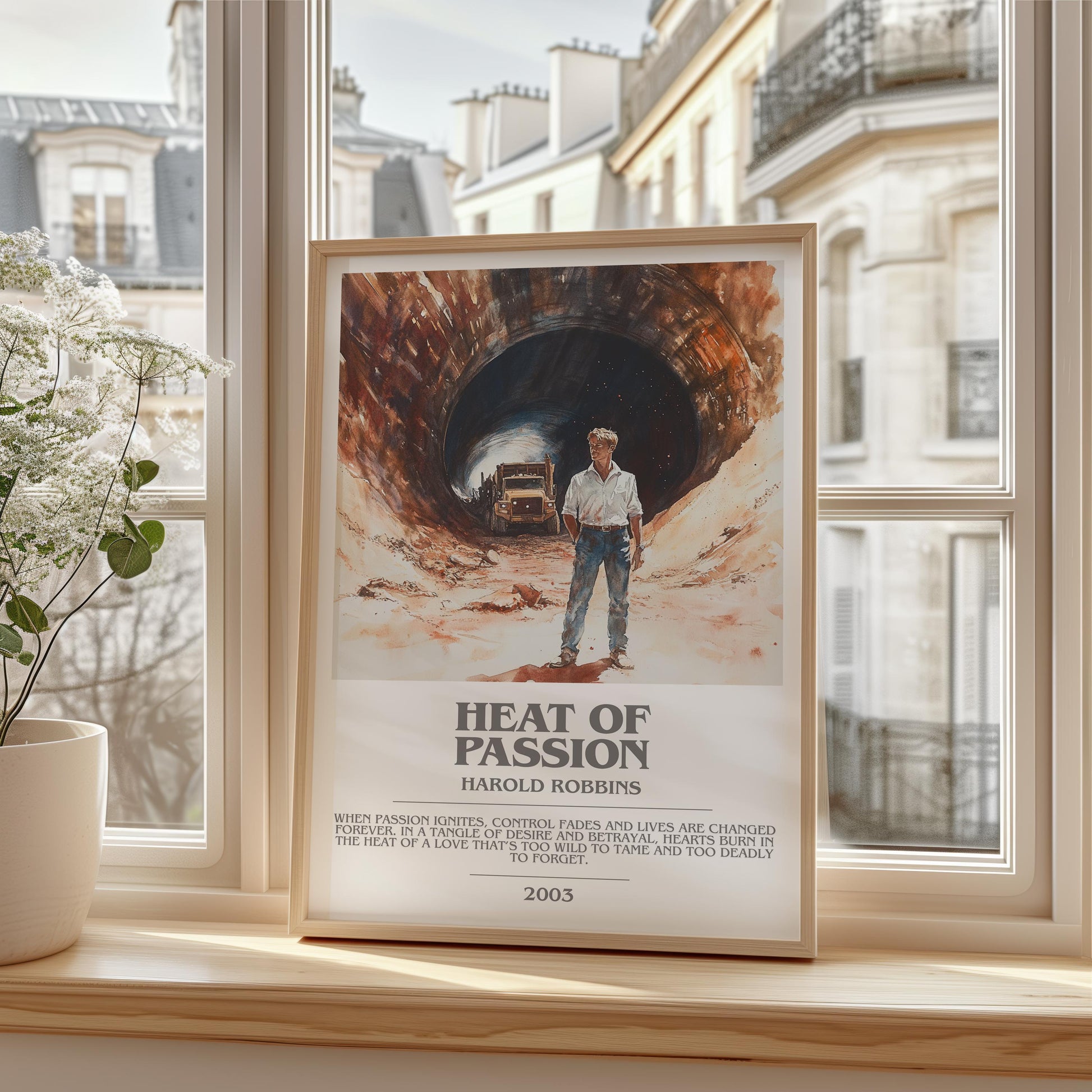 Heat Of Passion by Harold Robbins | Descriptive Modern Book Art | Poster