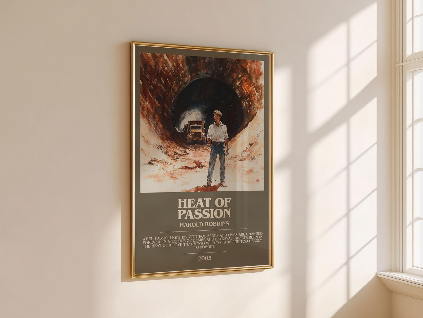 Heat Of Passion by Harold Robbins | Descriptive Modern Book Art | Poster