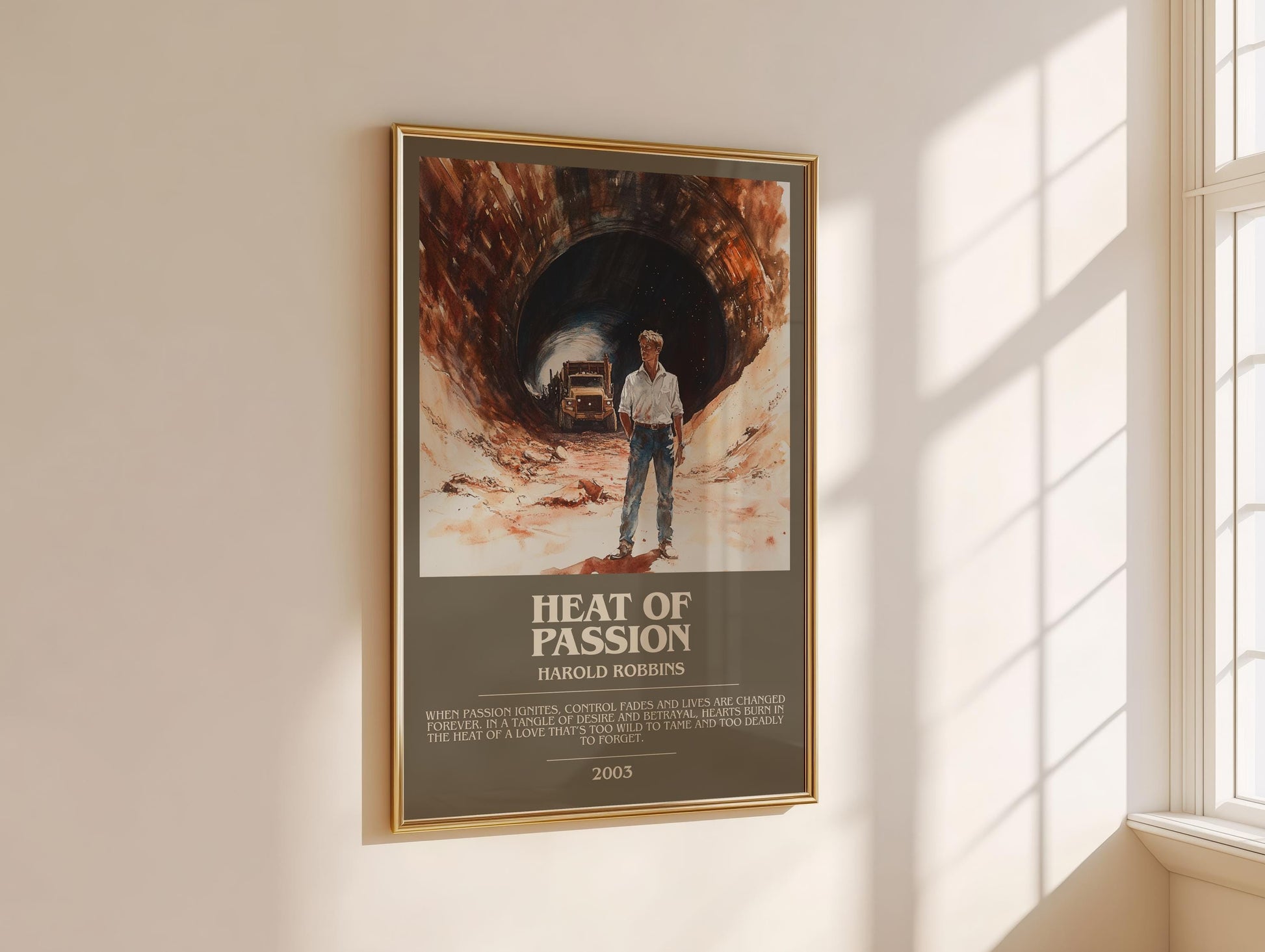 Heat Of Passion by Harold Robbins | Descriptive Modern Book Art | Poster