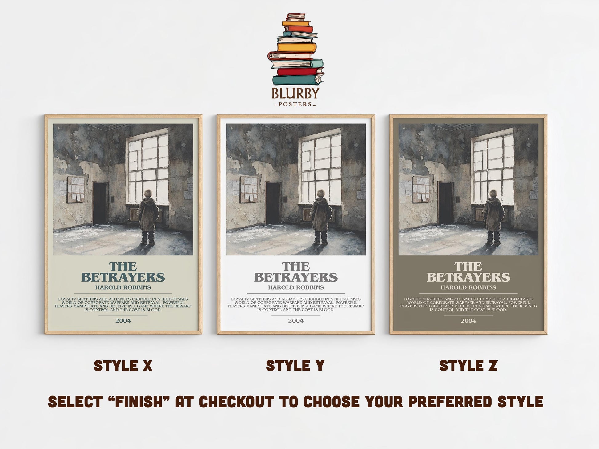 The Betrayers by Harold Robbins | Descriptive Modern Book Art | Poster