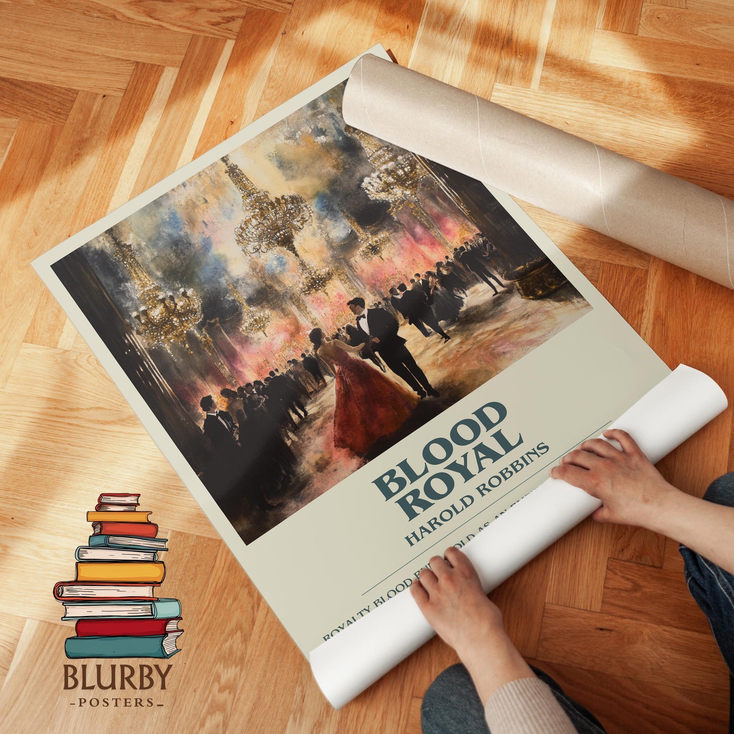 Blood Royal by Harold Robbins | Descriptive Modern Book Art | Poster