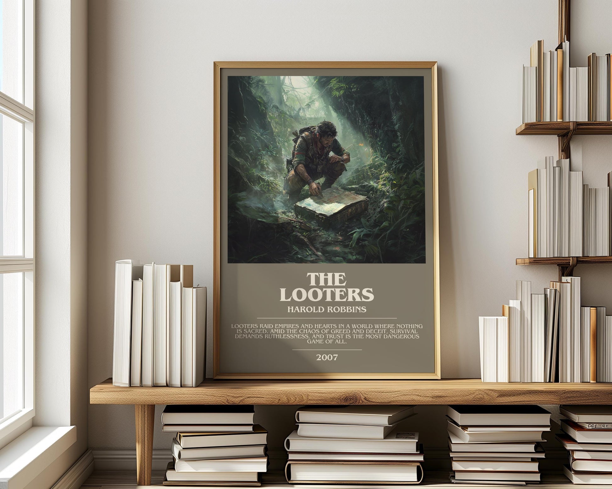 The Looters by Harold Robbins | Descriptive Modern Book Art | Poster