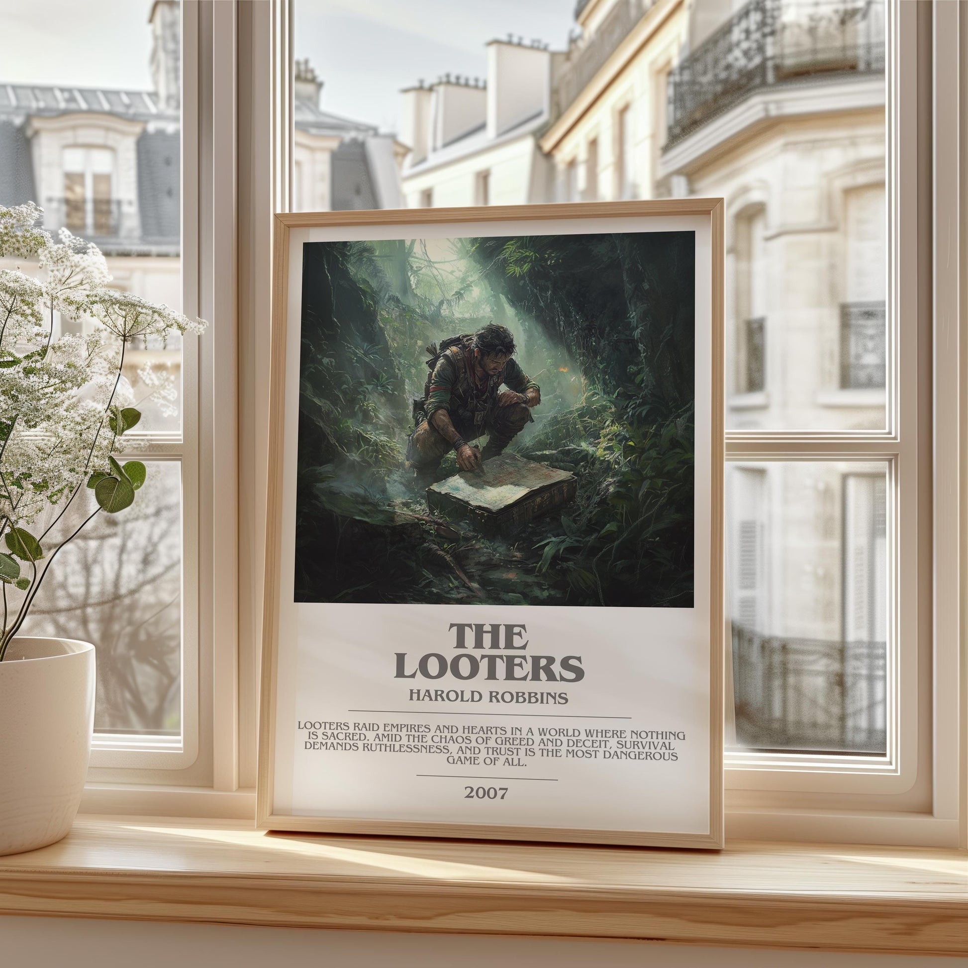 The Looters by Harold Robbins | Descriptive Modern Book Art | Poster