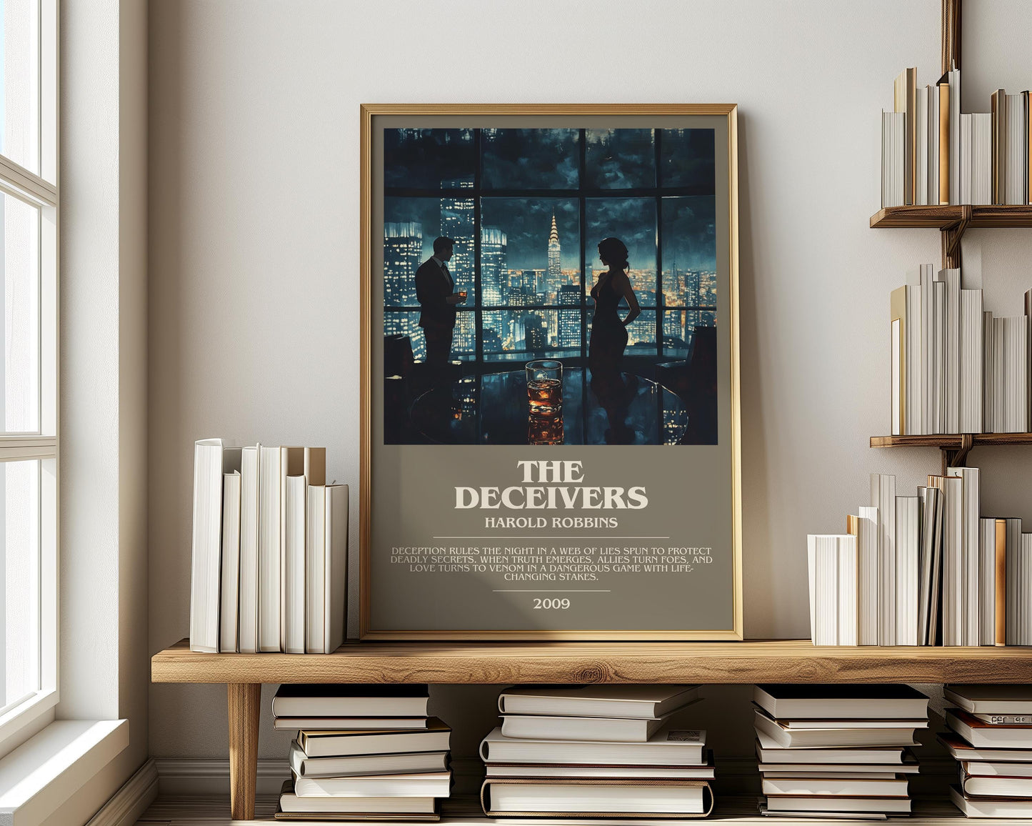 The Deceivers by Harold Robbins | Descriptive Modern Book Art | Poster