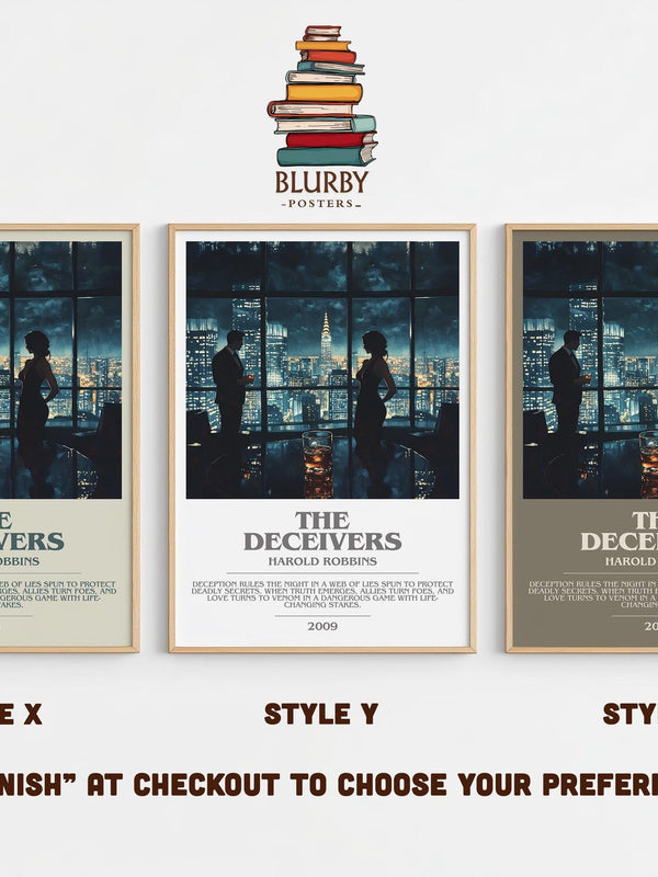The Deceivers bookish poster colour and style options – Harold Robbins book art