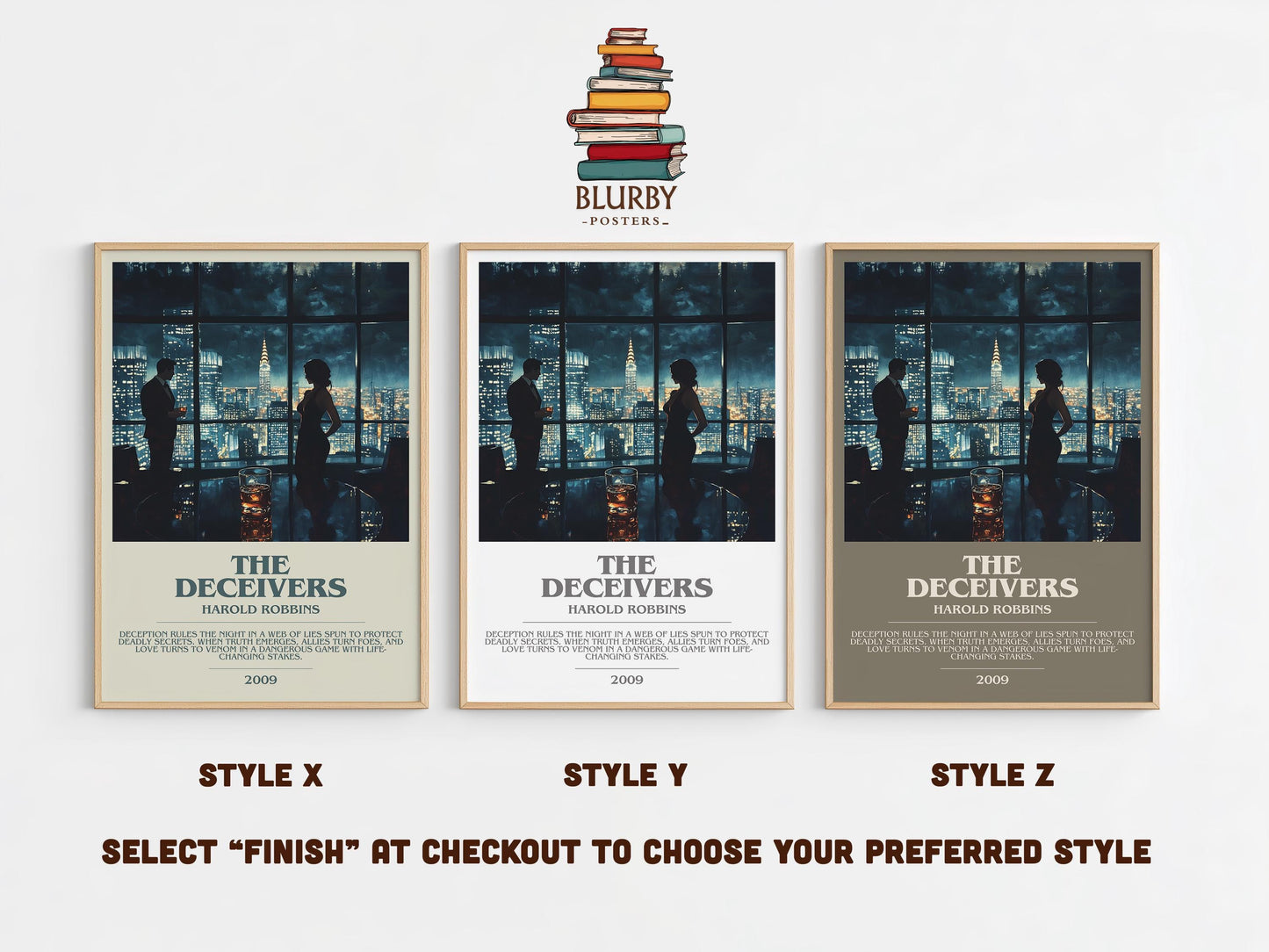 The Deceivers by Harold Robbins | Descriptive Modern Book Art | Poster