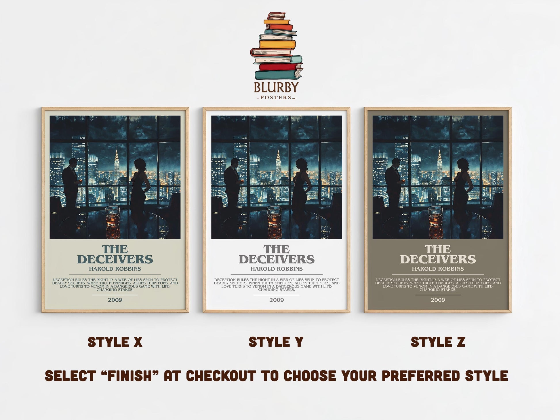 The Deceivers by Harold Robbins | Descriptive Modern Book Art | Poster