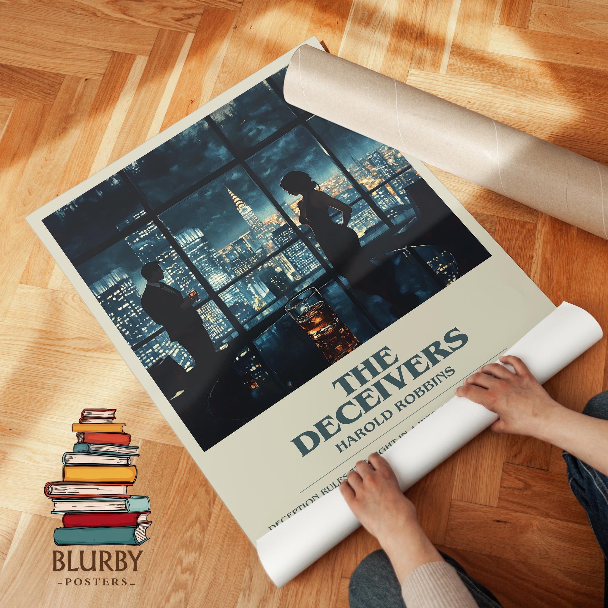 The Deceivers by Harold Robbins | Descriptive Modern Book Art | Poster