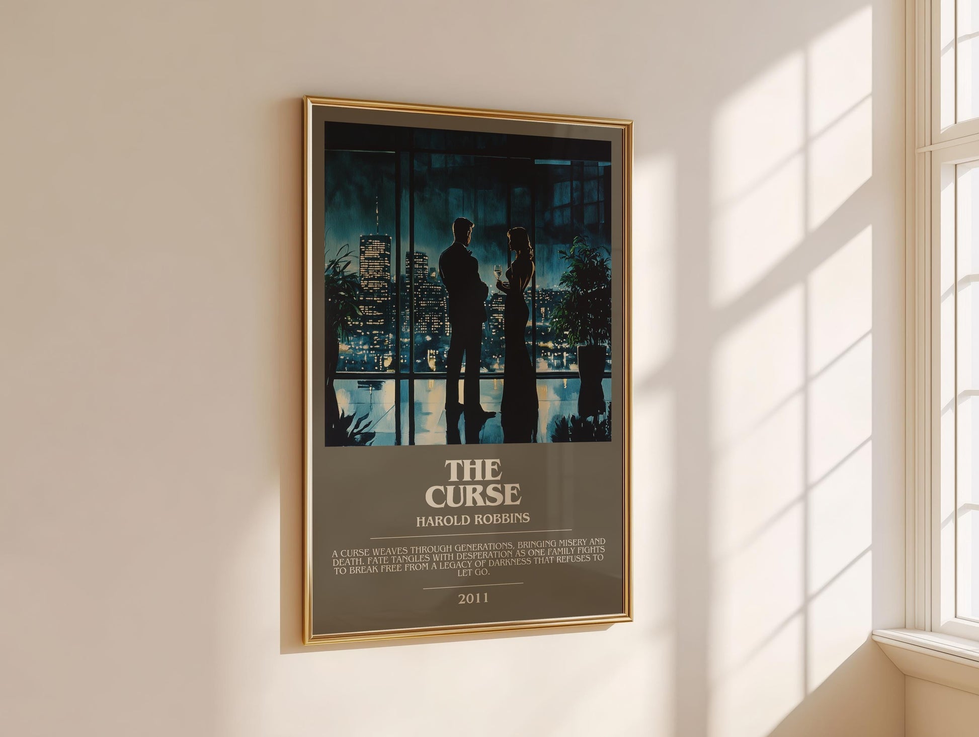 The Curse by Harold Robbins | Descriptive Modern Book Art | Poster