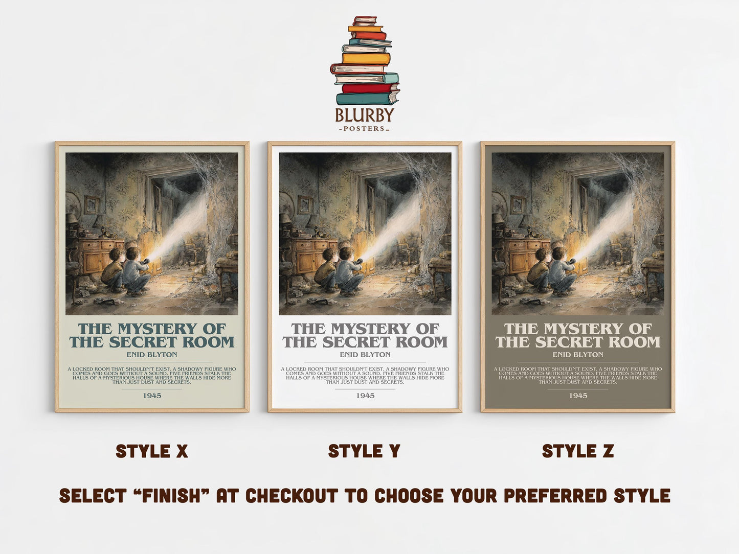 The Mystery Of The Secret Room by Enid Blyton | Descriptive Modern Book Art | Poster