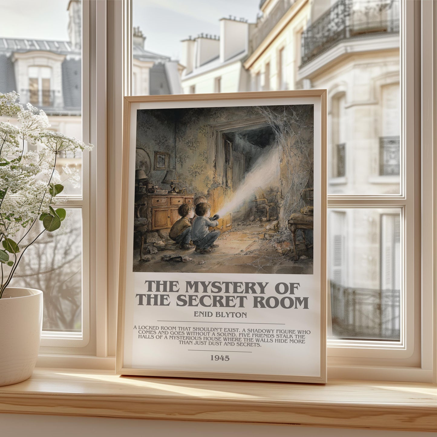 The Mystery Of The Secret Room by Enid Blyton | Descriptive Modern Book Art | Poster