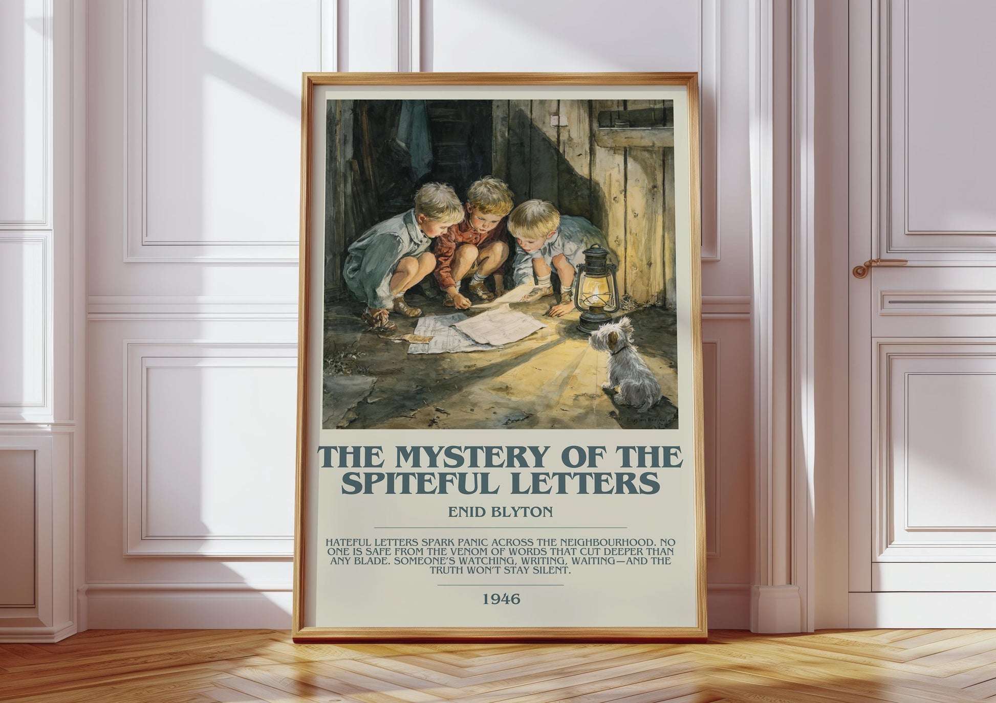 The Mystery Of The Spiteful Letters by Enid Blyton | Descriptive Modern Book Art | Poster