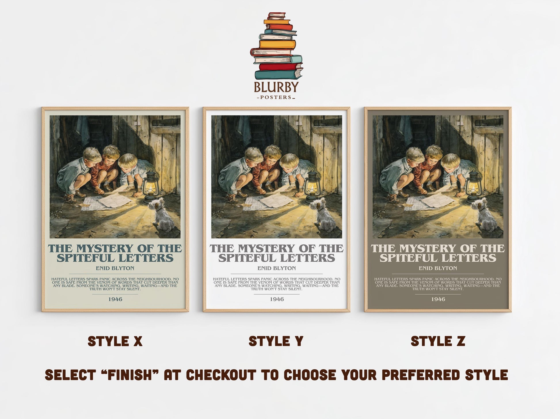The Mystery Of The Spiteful Letters by Enid Blyton | Descriptive Modern Book Art | Poster