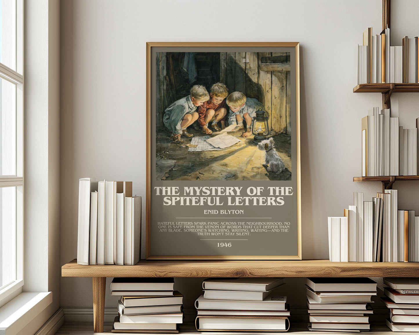 The Mystery Of The Spiteful Letters by Enid Blyton | Descriptive Modern Book Art | Poster