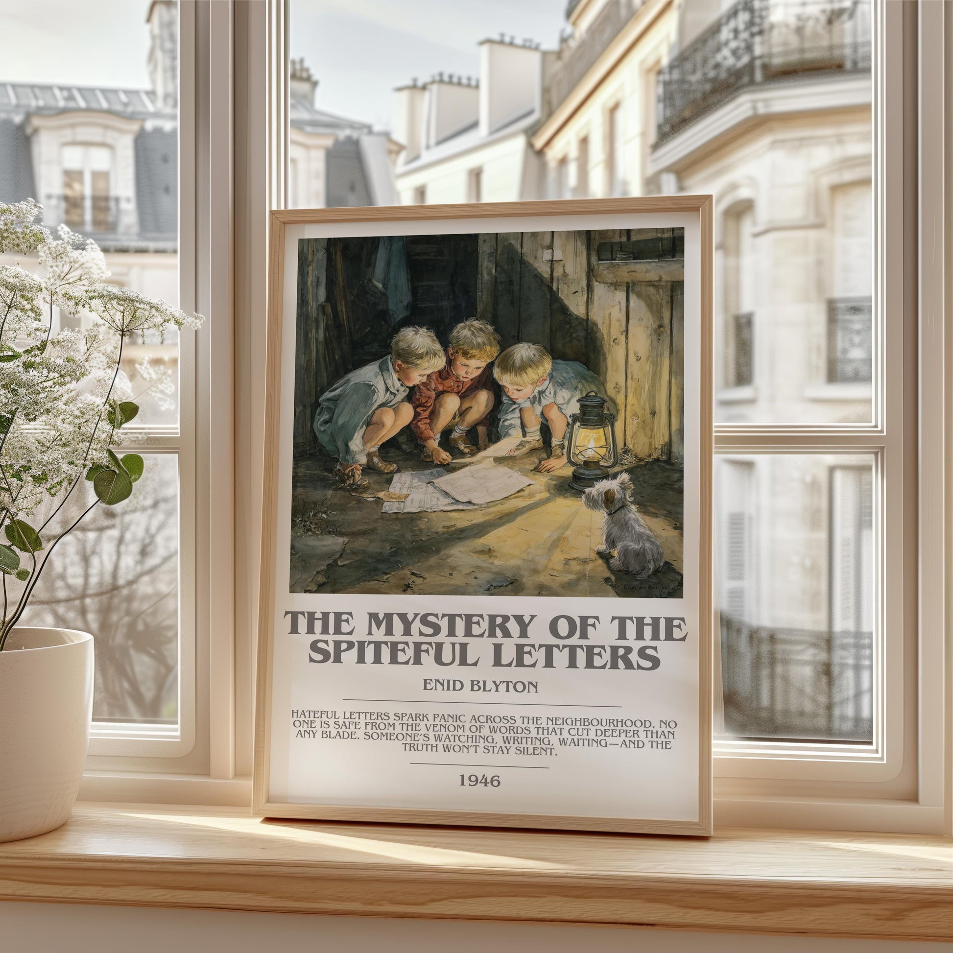 The Mystery Of The Spiteful Letters by Enid Blyton | Descriptive Modern Book Art | Poster