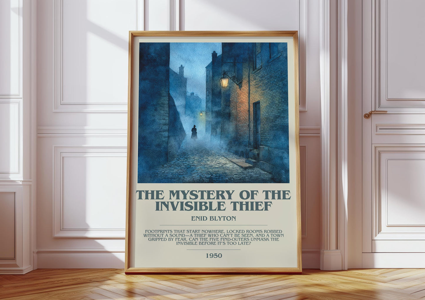 The Mystery Of The Invisible Thief by Enid Blyton | Descriptive Modern Book Art | Poster
