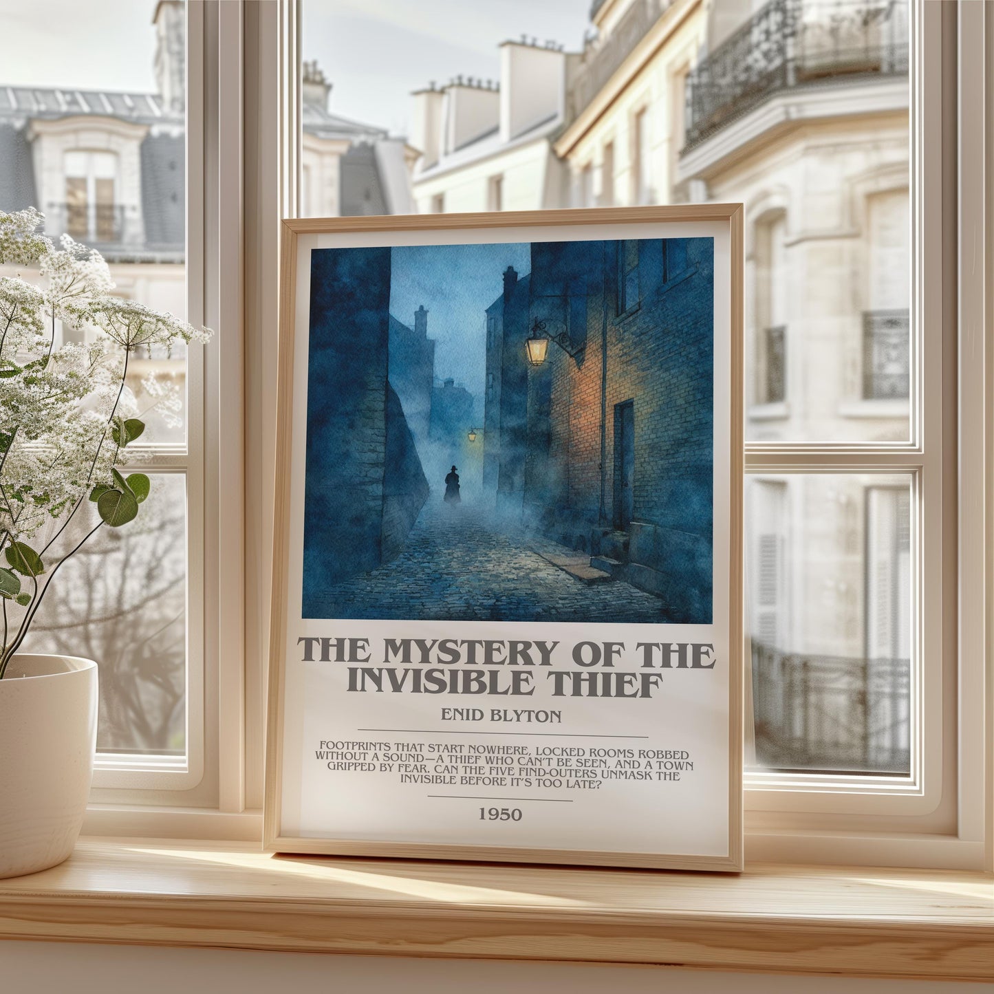 The Mystery Of The Invisible Thief by Enid Blyton | Descriptive Modern Book Art | Poster