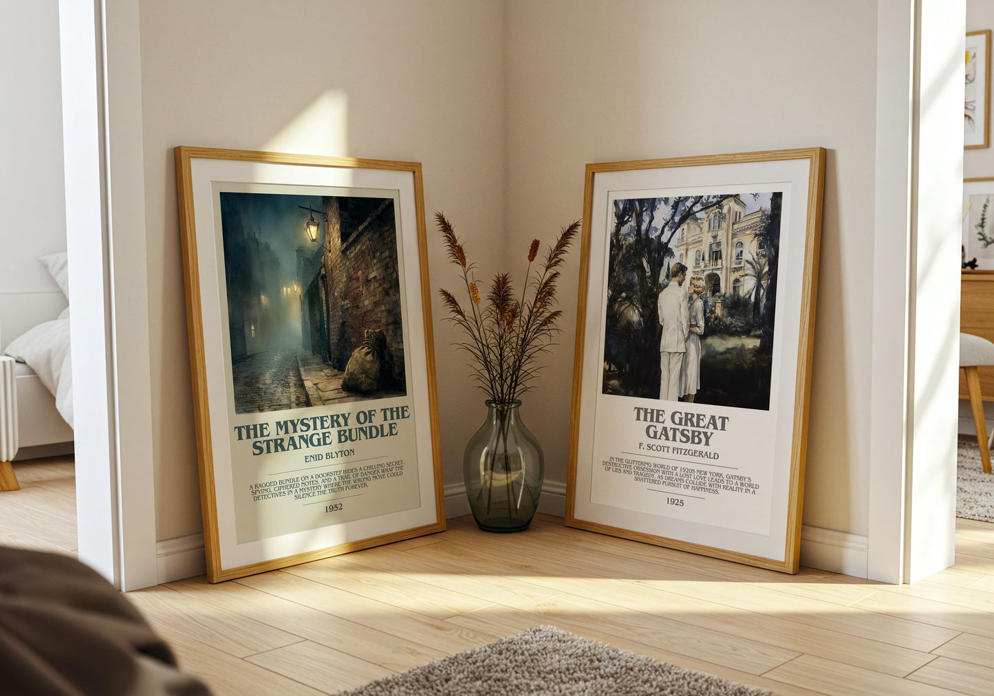 The Mystery Of The Strange Bundle by Enid Blyton | Descriptive Modern Book Art | Poster