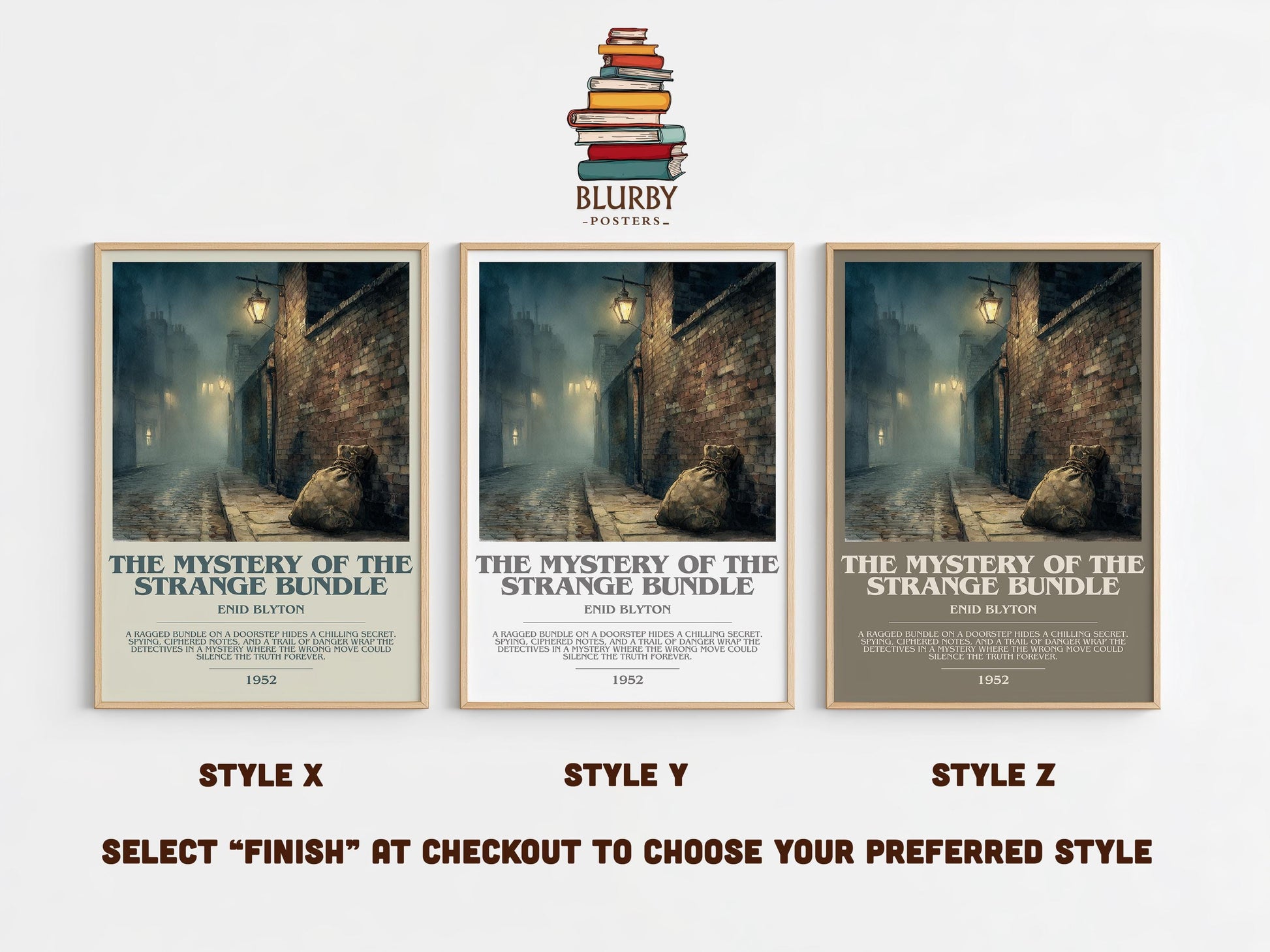 The Mystery Of The Strange Bundle by Enid Blyton | Descriptive Modern Book Art | Poster