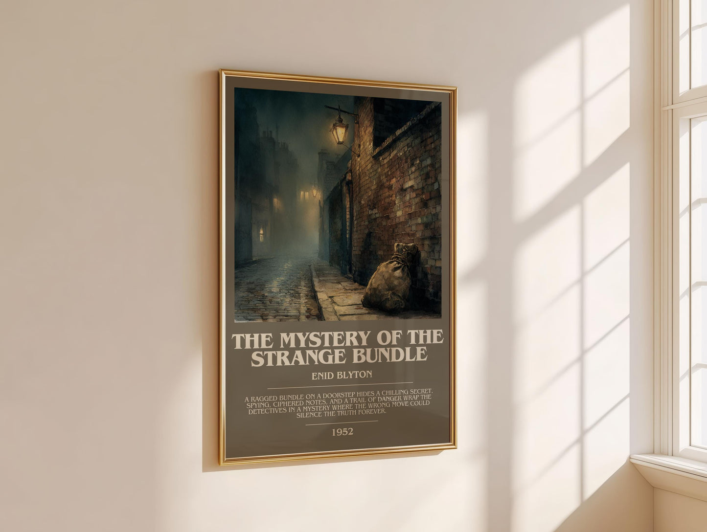 The Mystery Of The Strange Bundle by Enid Blyton | Descriptive Modern Book Art | Poster