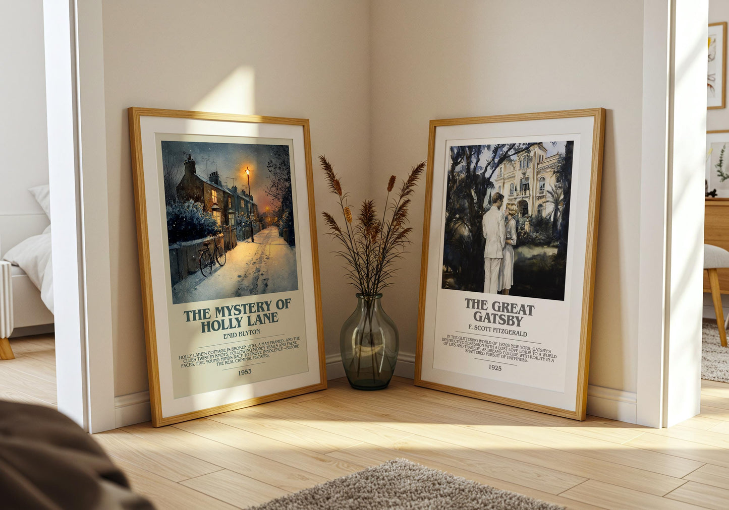 The Mystery Of The Holly Lane by Enid Blyton | Descriptive Modern Book Art | Poster