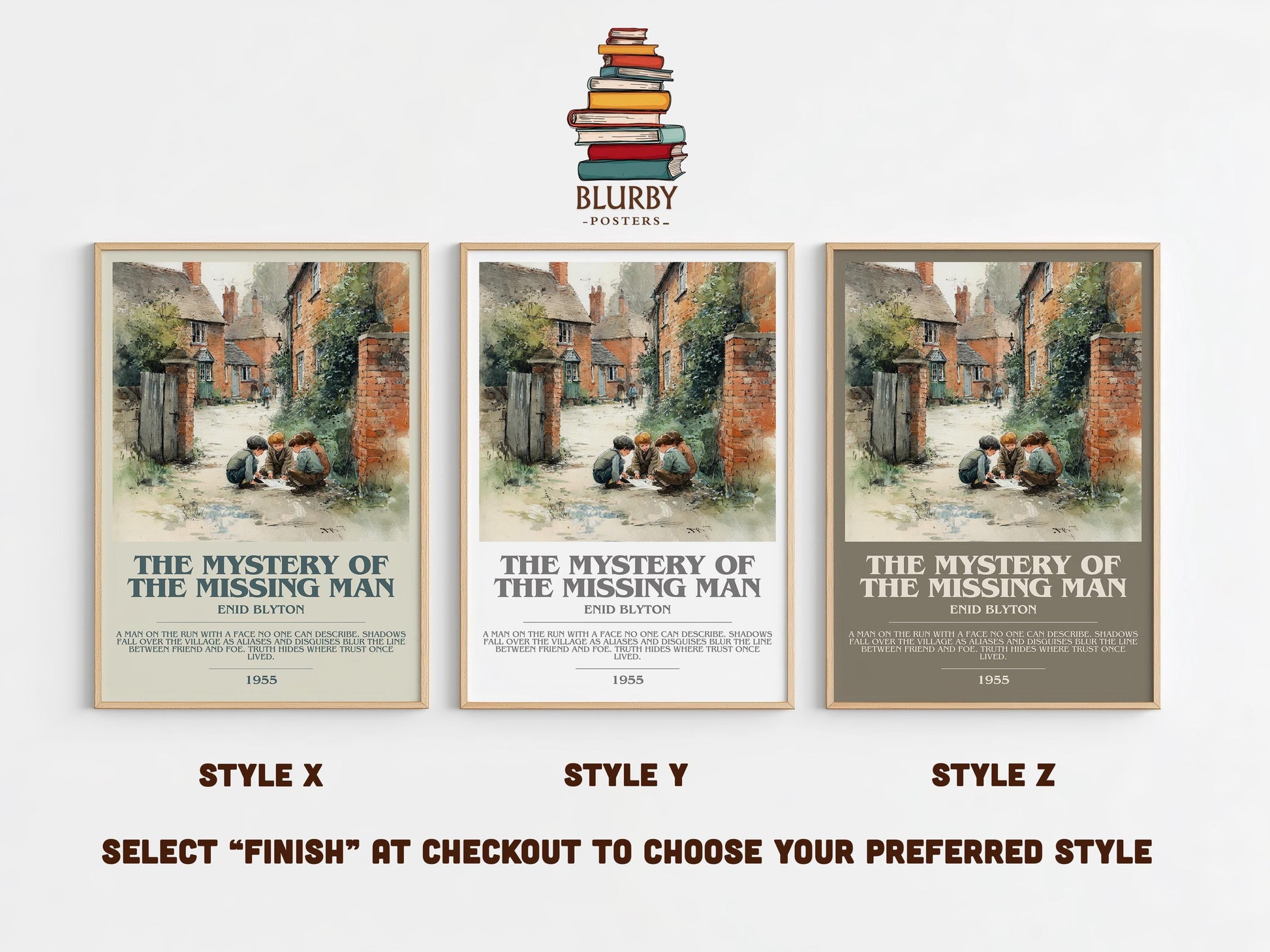 The Mystery Of The Missing Man by Enid Blyton | Descriptive Modern Book Art | Poster