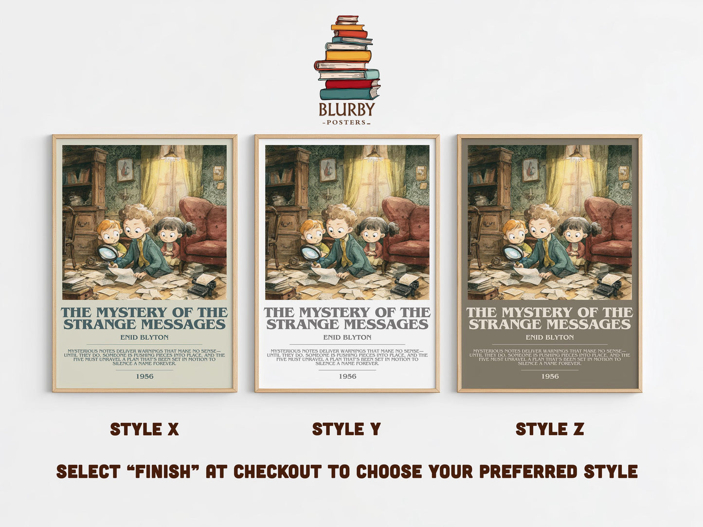 The Mystery Of The Strange Messages by Enid Blyton | Descriptive Modern Book Art | Poster