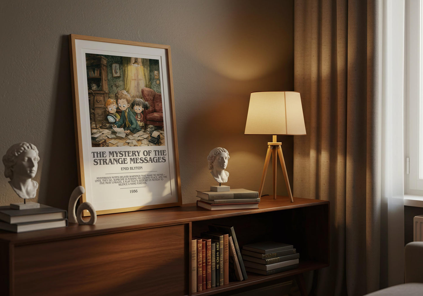 The Mystery Of The Strange Messages by Enid Blyton | Descriptive Modern Book Art | Poster