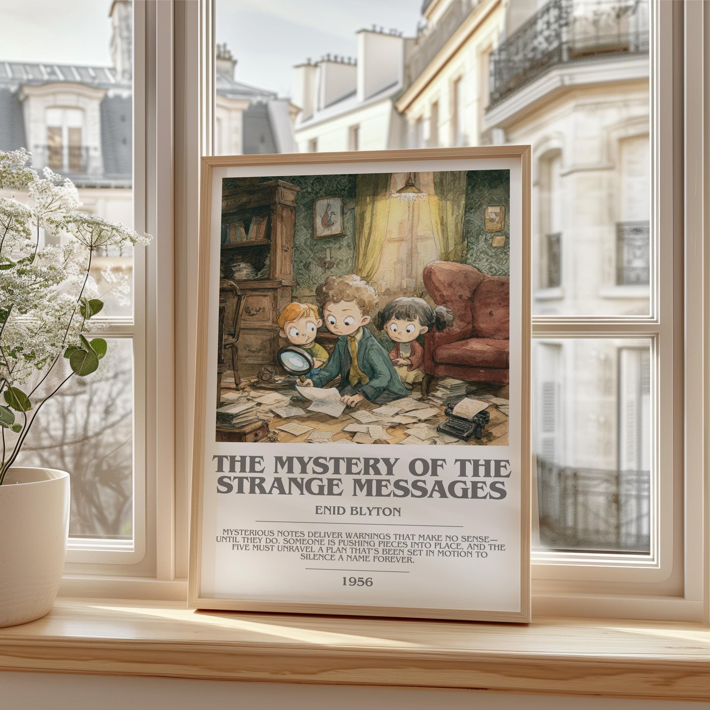 The Mystery Of The Strange Messages by Enid Blyton | Descriptive Modern Book Art | Poster