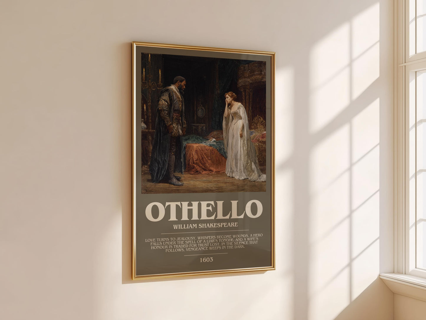 Othello by William Shakespeare | Descriptive Modern Book Art | Poster