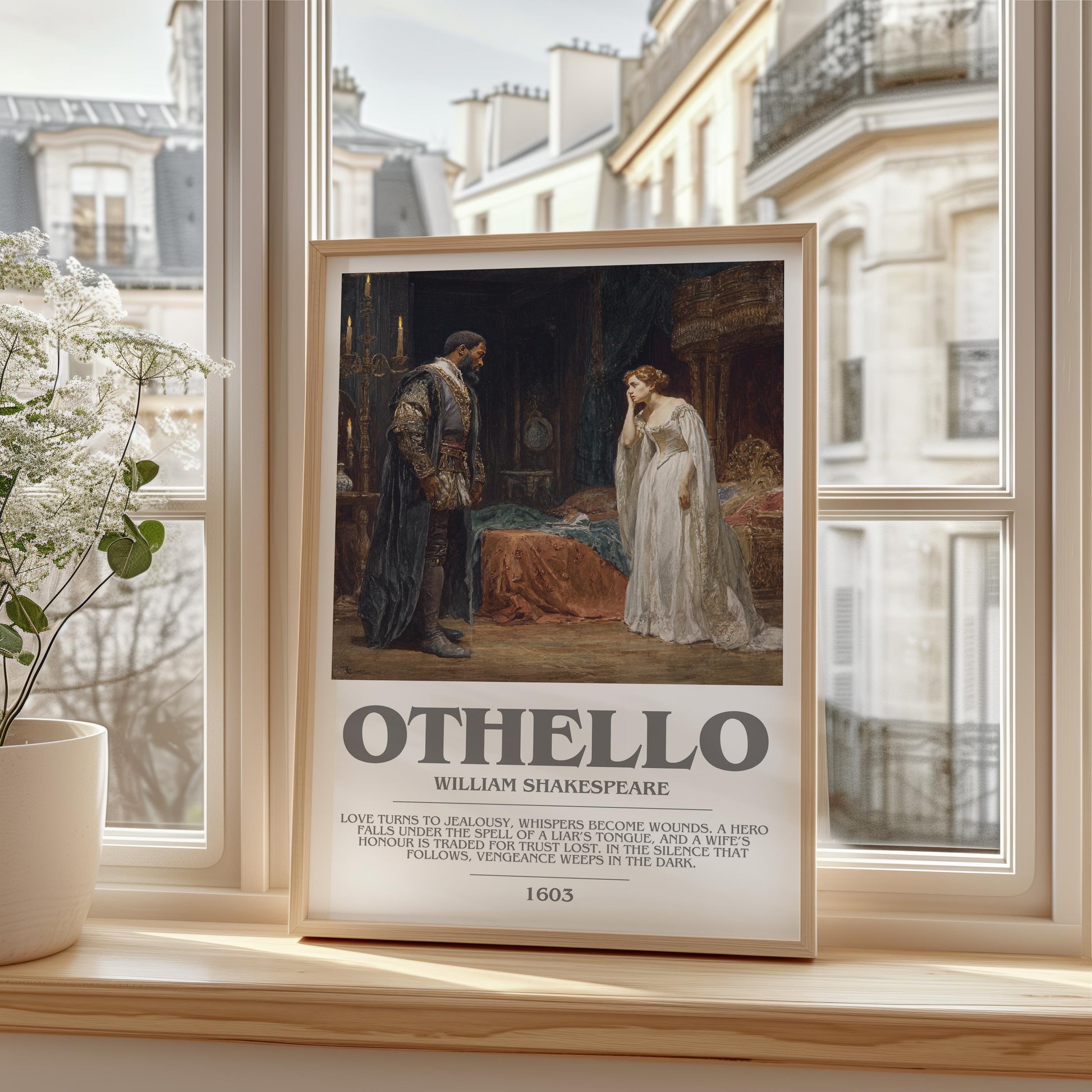 Othello by William Shakespeare | Descriptive Modern Book Art | Poster